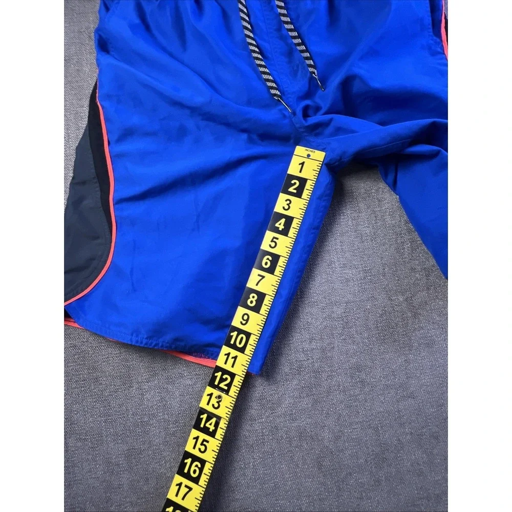 Nike Board Shorts Men's M Swim Beach Drawstring Colorful Pockets Blue Summer